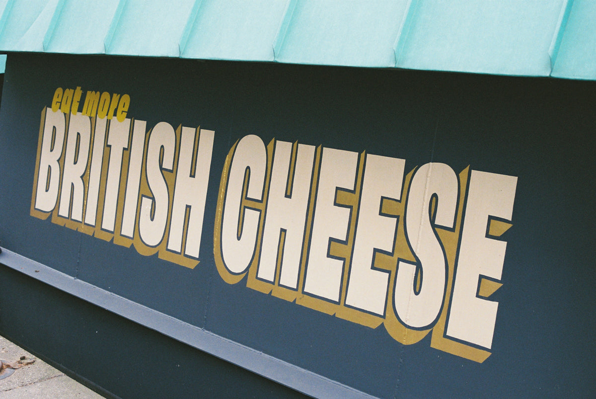 Sign for out of this world british cheese