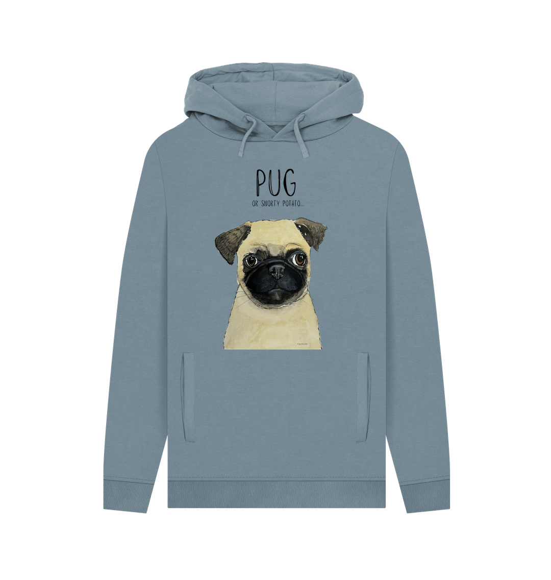 Pug or Snorty Potato? Men's Hoodie – Cozy, Funny, & Pug-tastic!