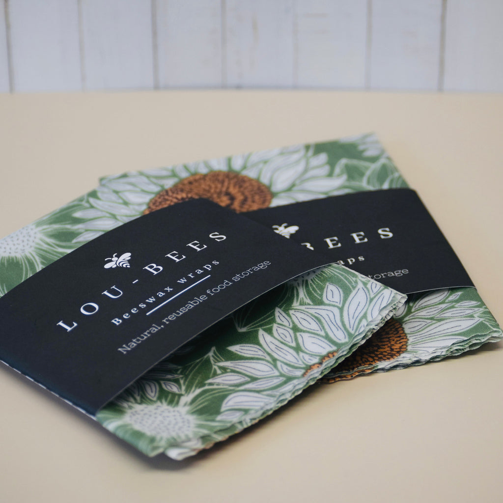 Sunflower Beeswax Wrap 12" - Handmade in the UK | Eco-Friendly Food Storage
