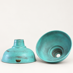 Salthouse XL Copper Verdigris Patina Lampshade Pendant Light - 14.5 Inch