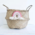 Pastel macrame rainbow basket - Extra Large