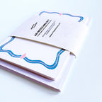 Set of 12 Note Cards And Envelopes - Stamped in Blue