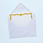 Set of 12 Note Cards And Envelopes - Stamped in Yellow