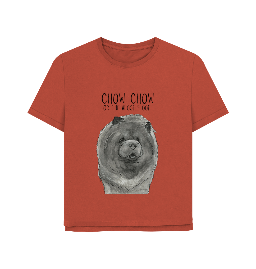 Stylish & Comfy: Blue Chow Chow Women's Relaxed Fit T-Shirt – The Perfect Fit for Dog Lovers!