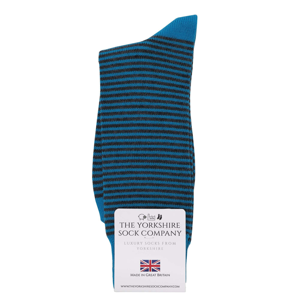 Harewood Fine Stripe Luxury Merino Everyday Socks - 4 Pair Bundle (£14 per pair)