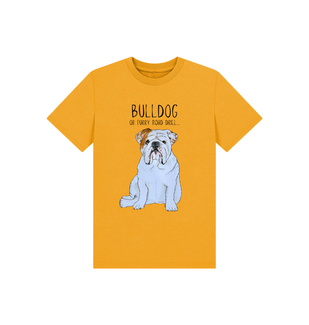Paw-some Power: Furry Road Drill Bulldog Kid’s T-Shirt for Mini Rebels!