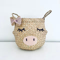Little Bow Pig Basket - Small