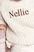 COZY Rainbow Speckle Chunky Sweater | Natural