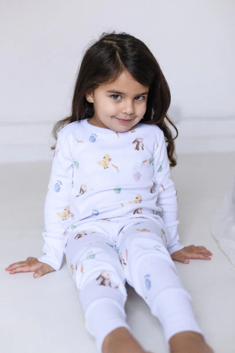 The COZY Hop Ribbed Cotton Two-Piece Set Long Sleeve Pyjamas