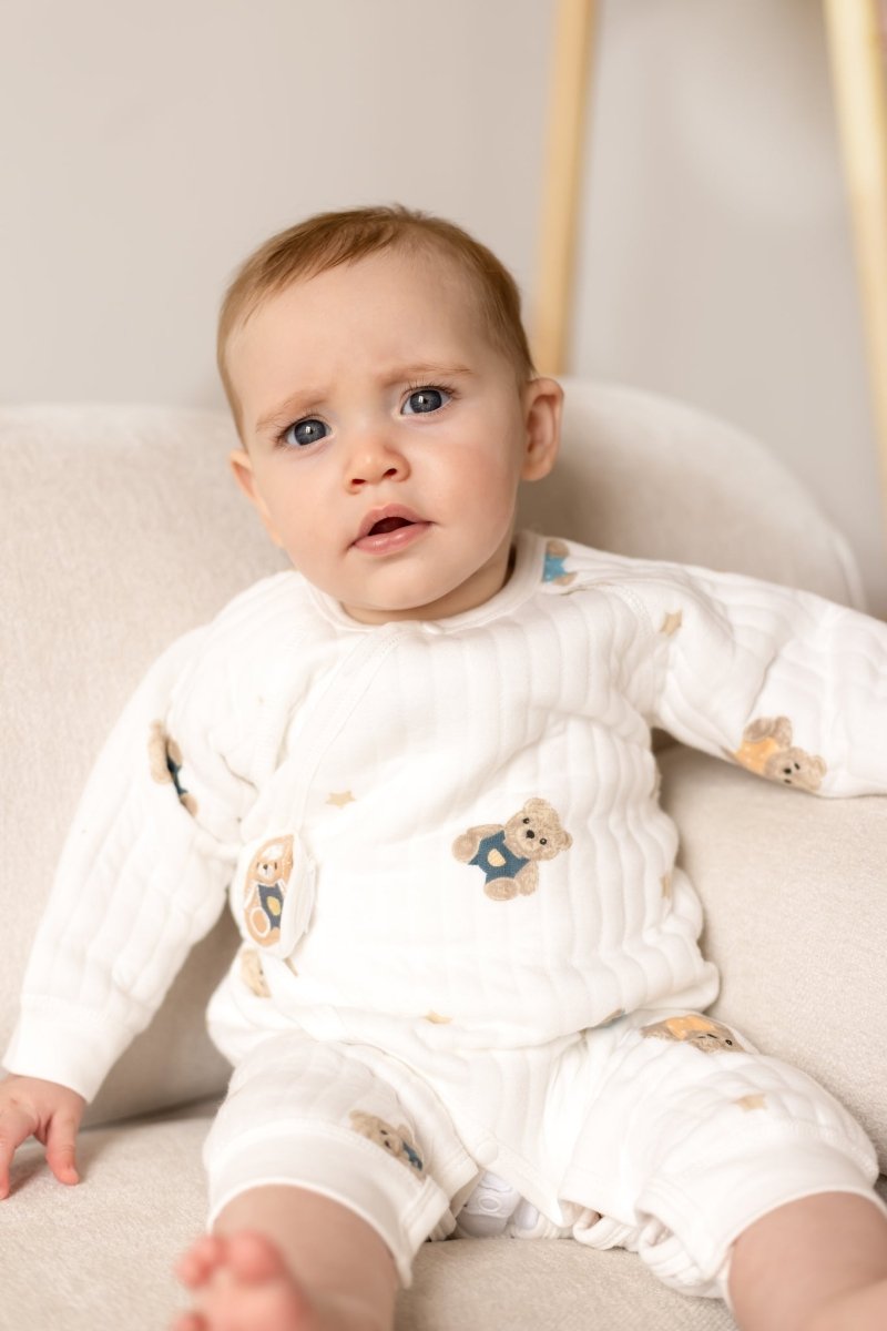 The Charming Bear Boucle Wrap Baby Grow Romper