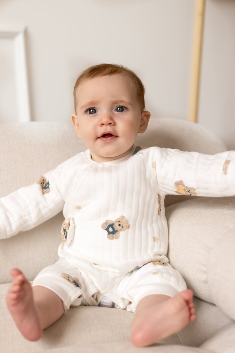 The Charming Bear Boucle Wrap Baby Grow Romper