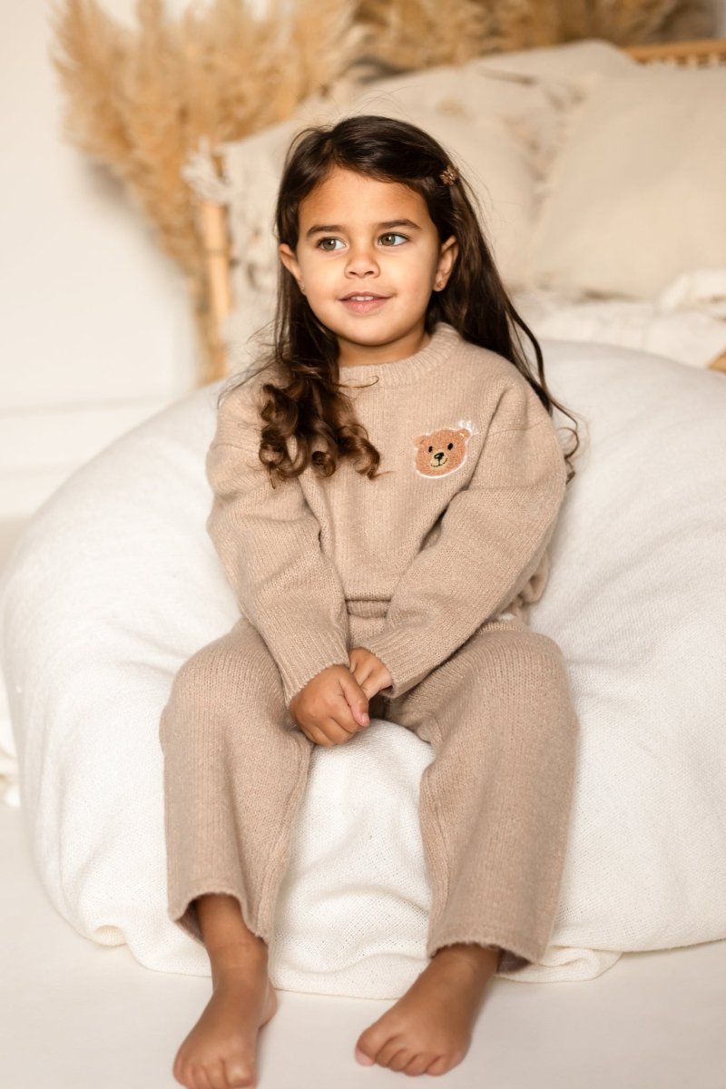 The Cozy Cub Knit Set Taupe Brown