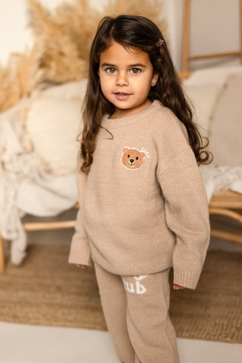 The Cozy Cub Knit Set Taupe Brown