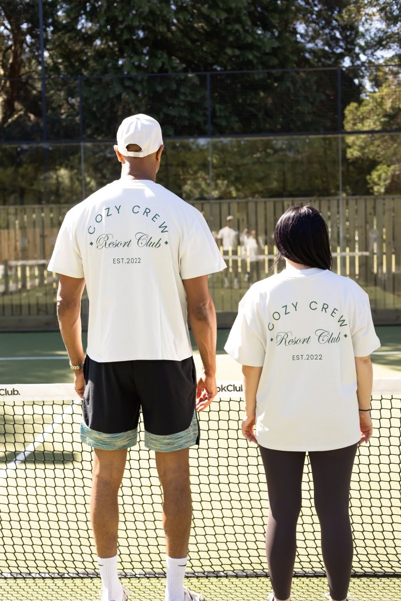 Adult Cozy Crew Resort Club Tee - Ash Grey