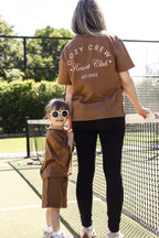 Adult Cozy Crew Resort Club Tee - Toffee