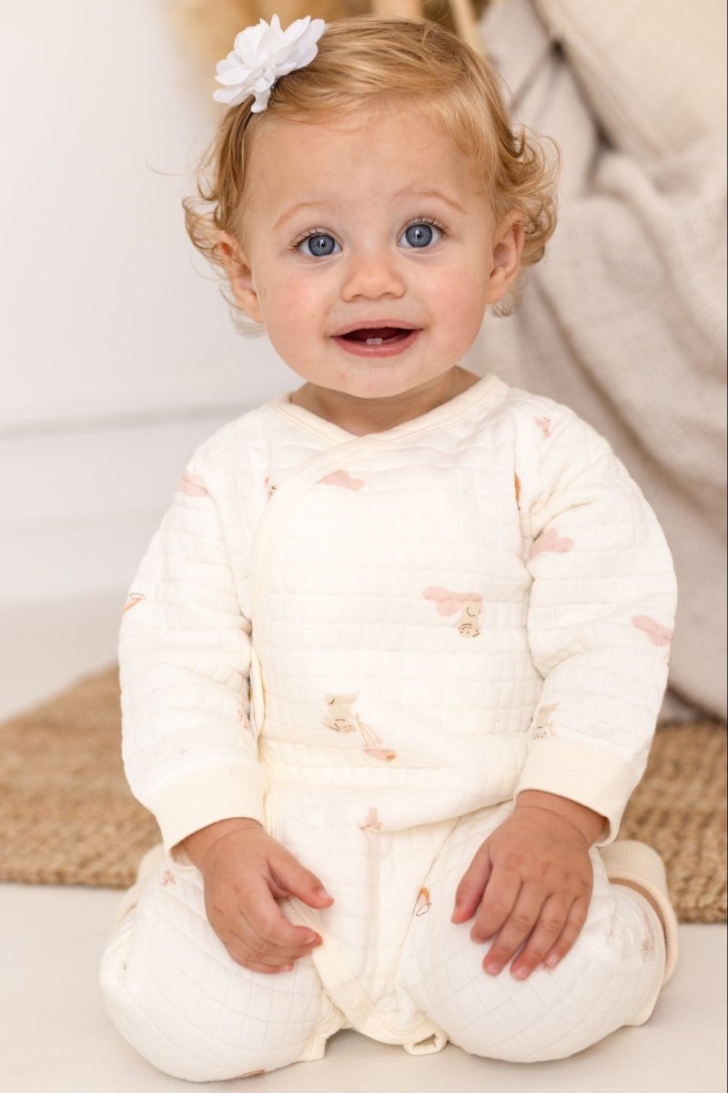 The Rainbow Boucle Wrap Baby Grow Romper
