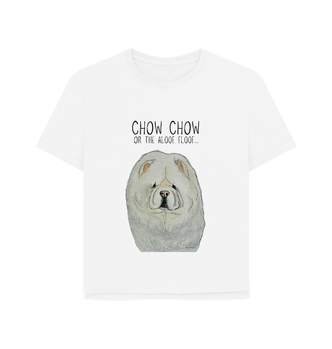 Embrace the Aloof Floof: Cream Chow Chow Women’s Relaxed Fit T-Shirt