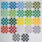 Glass Coasters – Handmade Chequered Design from Cornwall by David Perry Glass & Ceramics (10cm-chequered-soft-white-colour-coaster-oceanside-collection)