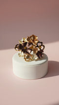 Flower Cluster Crystal Magnetic Brooch