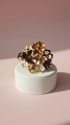 Flower Cluster Crystal Magnetic Brooch