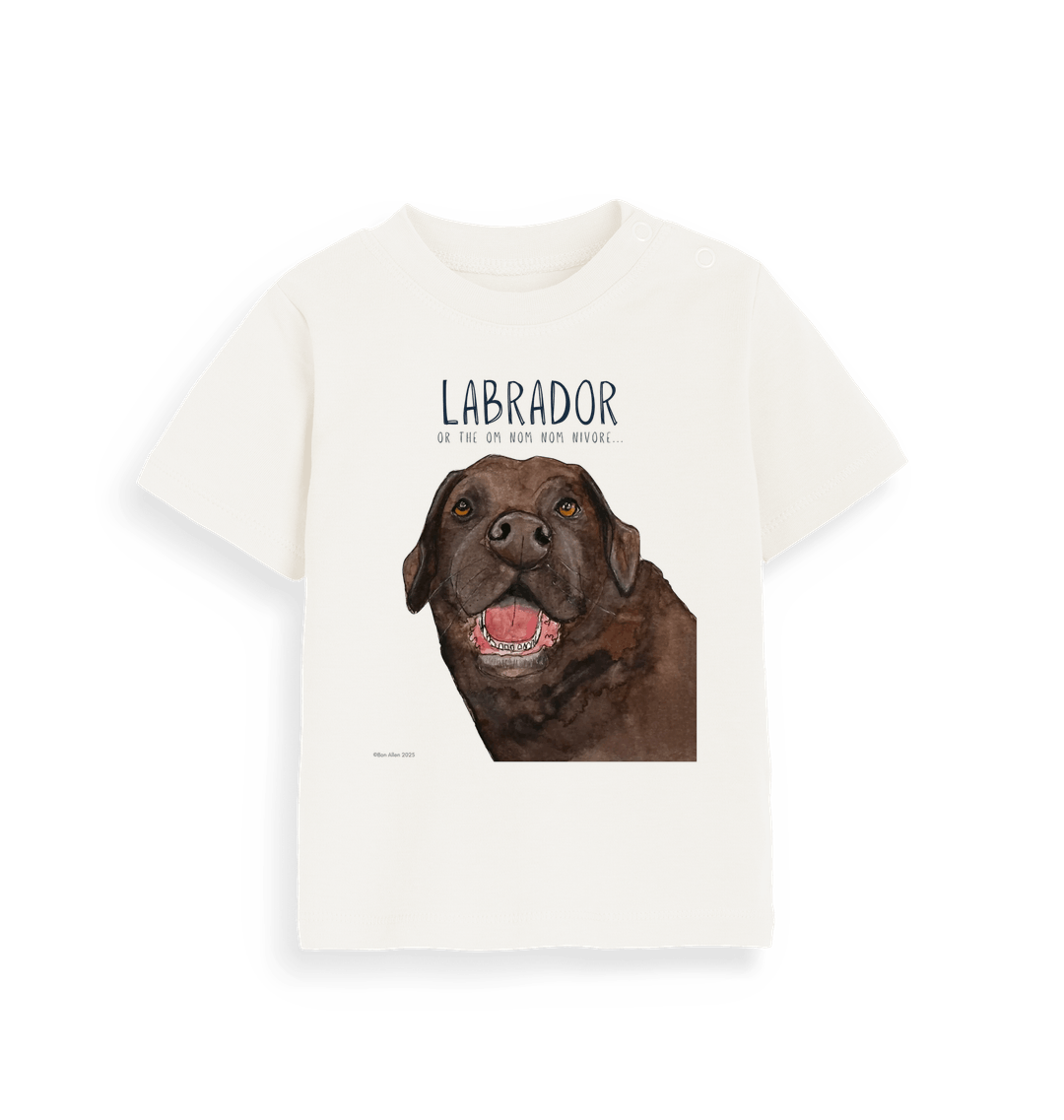 Tiny Tummy, Big Appetite – Baby’s First Chocolate Labrador Tee