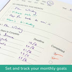 Undated Yearly Productivity Planner - Red