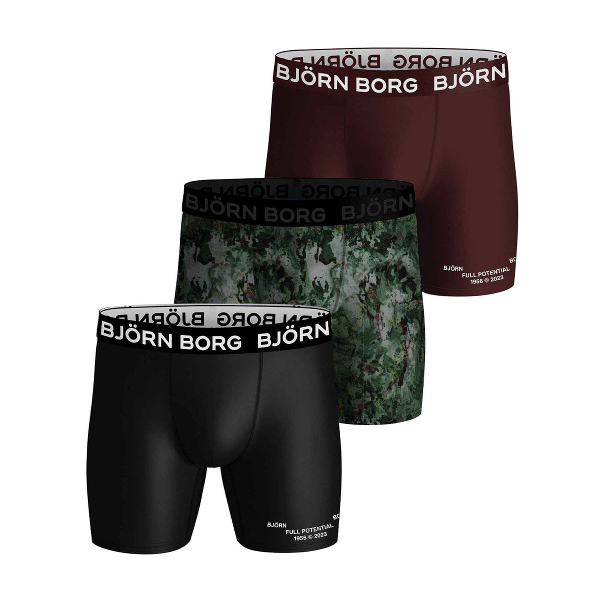 3 Pack Mens Sports Performance Boxer Shorts (Designer)