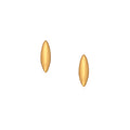 Rice Grain Yellow Gold Stud Earrings