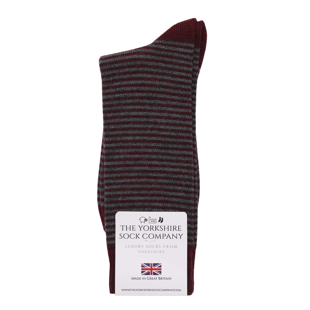 Harewood Fine Stripe Luxury Merino Everyday Socks - 4 Pair Bundle (2)