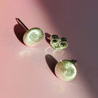 Matt Finish Understated Silver Stud Earrings