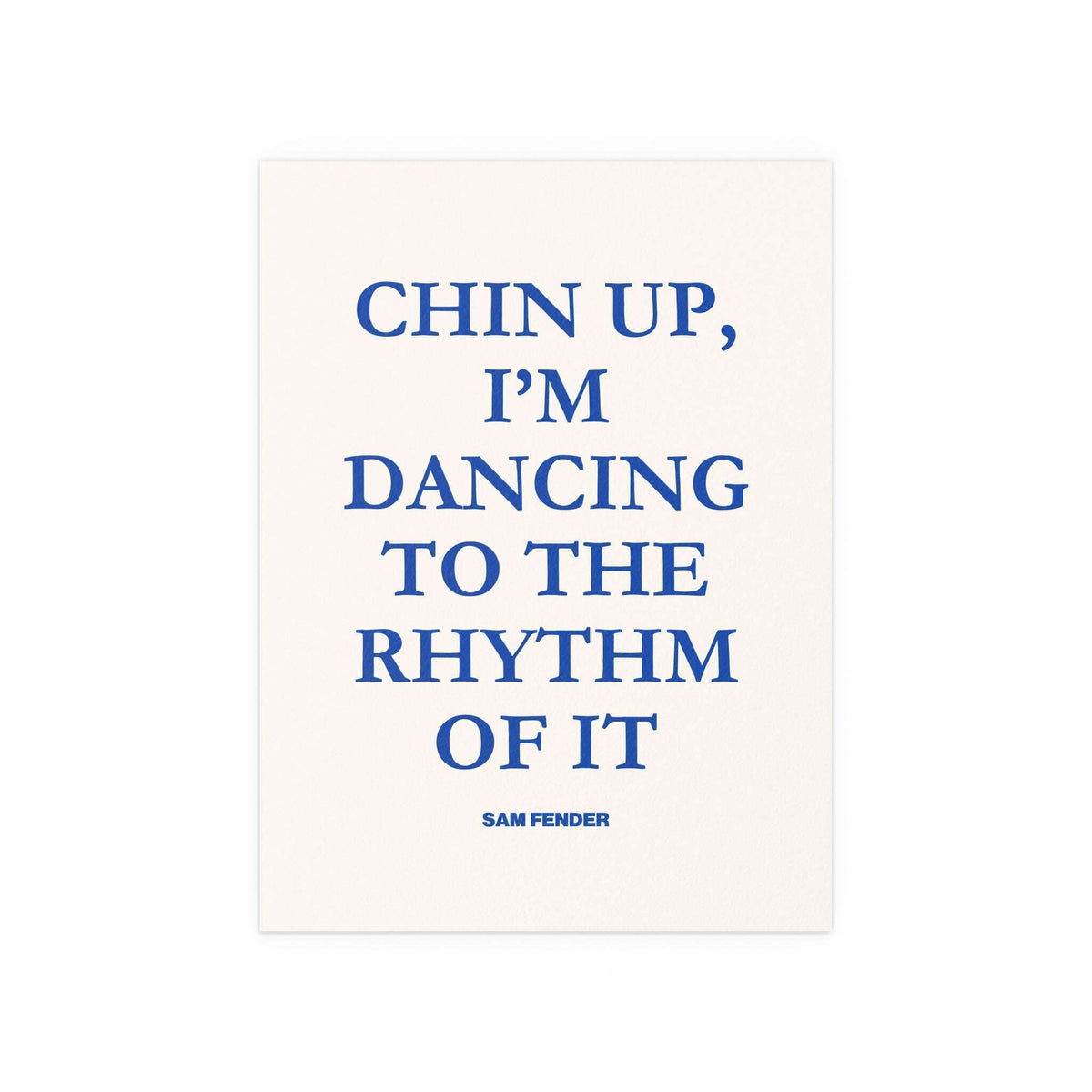 Sam Fender - Chin Up (Blue + Off-white)