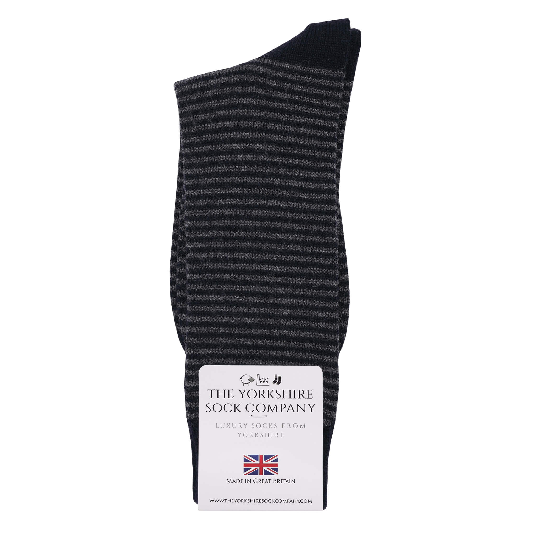 Harewood Fine Stripe Luxury Merino Everyday Socks - 4 Pair Bundle (2)