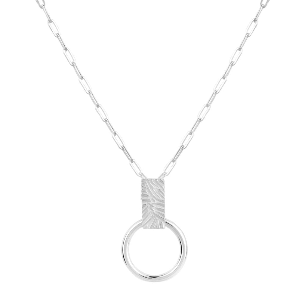 Contrasting Chunky Textured Sterling Silver Necklace