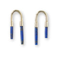 Lapis Lazuli Arch Sterling Silver Stud Earrings