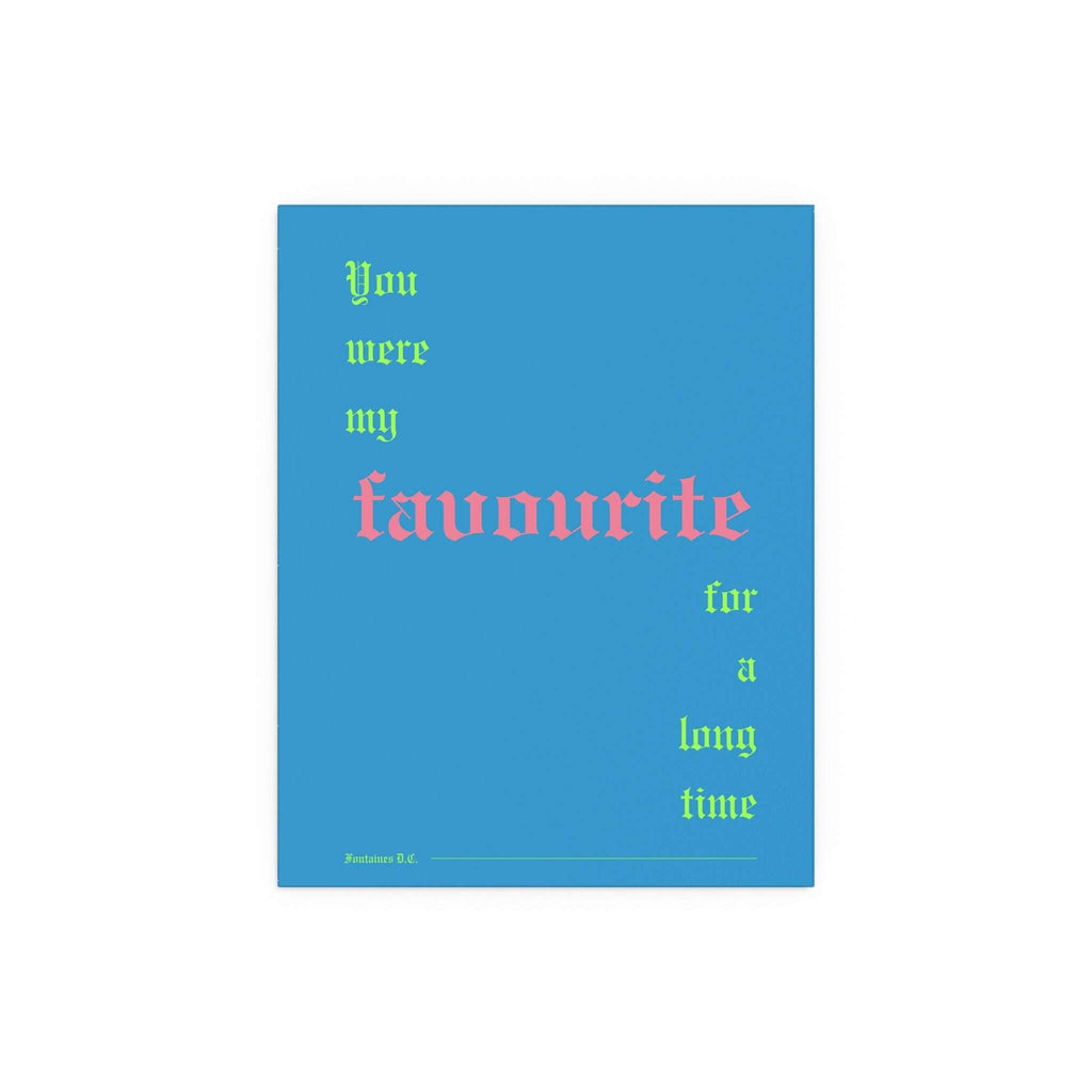 Fontaines DC - Favourite Poster (Romance Blue)