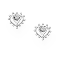 Maximalist Sterling Silver Cubic Zirconia Stud Earrings
