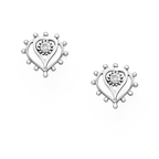 Maximalist Sterling Silver Cubic Zirconia Stud Earrings