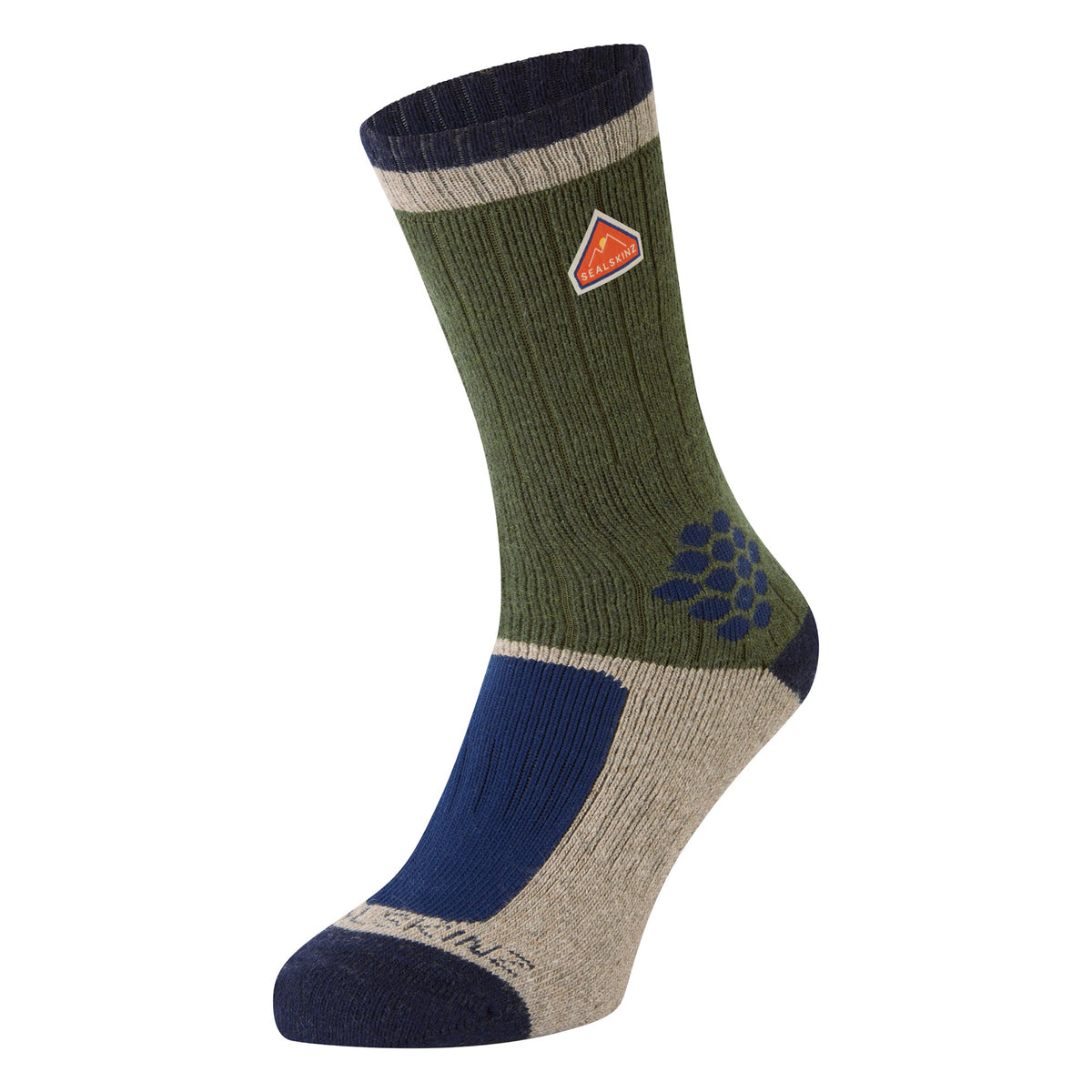 Recycled Wool Mid Colour Block Hiking Socks for Men and Women