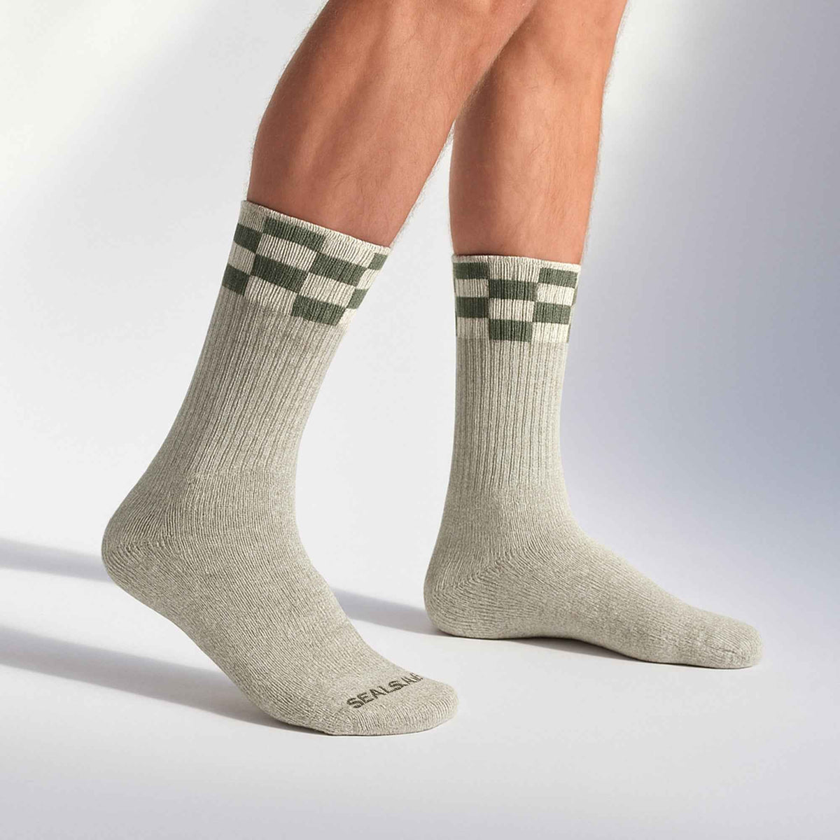 Single Layer Checker Welly Boot Socks for Men and Women