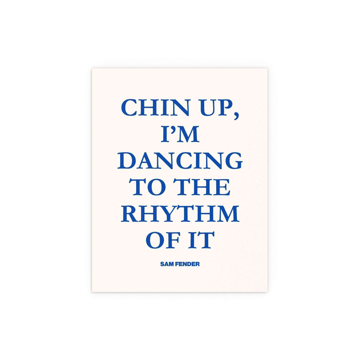 Sam Fender - Chin Up (Blue + Off-white)
