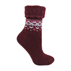 1 Pack Ladies Turn Over Top Warm Nordic Bed Socks for Winter
