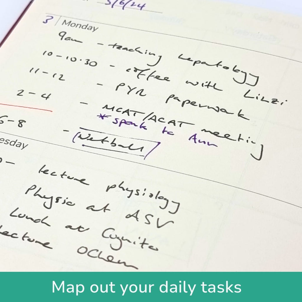 Undated Yearly Productivity Planner - Red