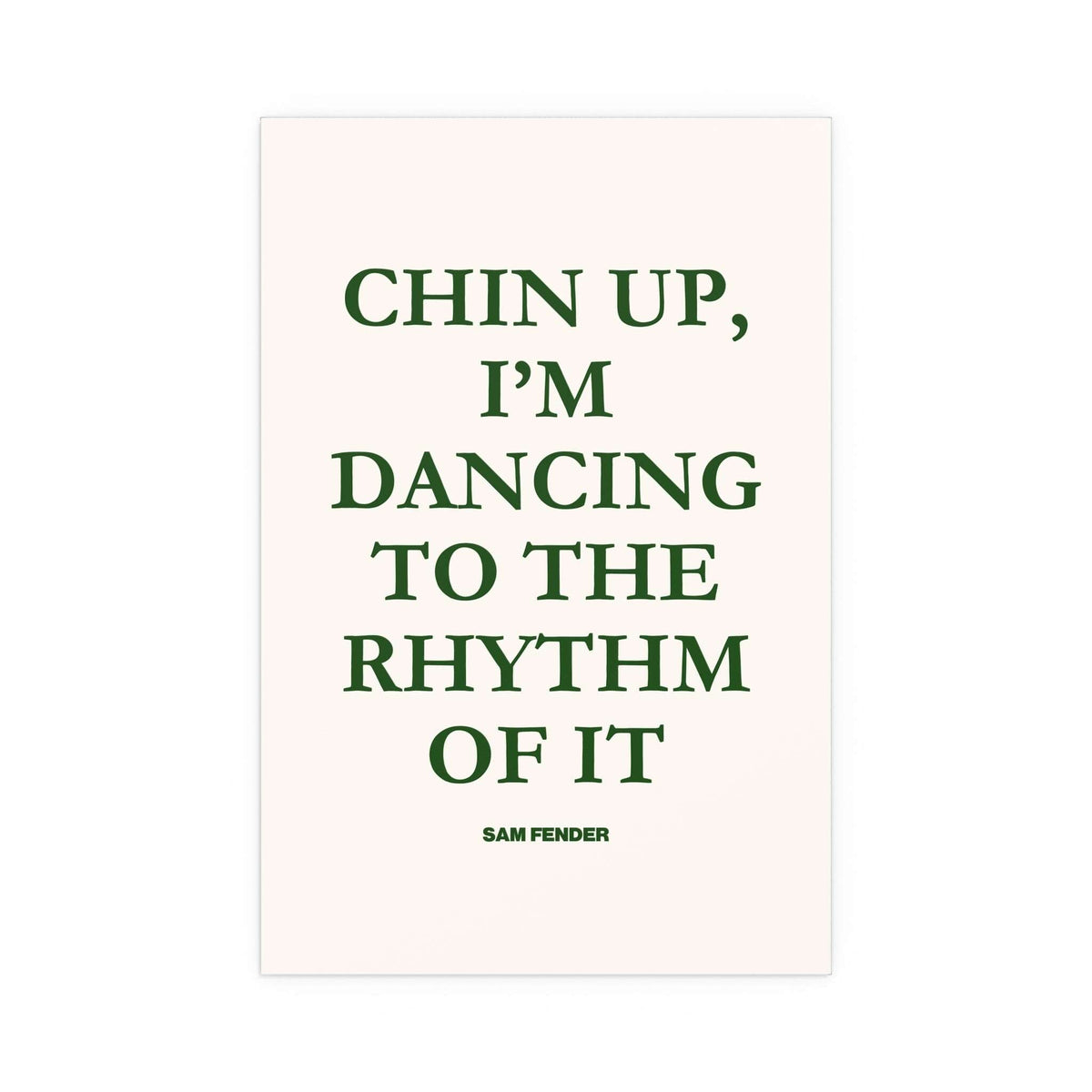 Sam Fender - Chin Up (Green + Off-white)