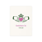 Fontaines DC - I Love You - Irish Claddagh (Off-white + Green + Pink)