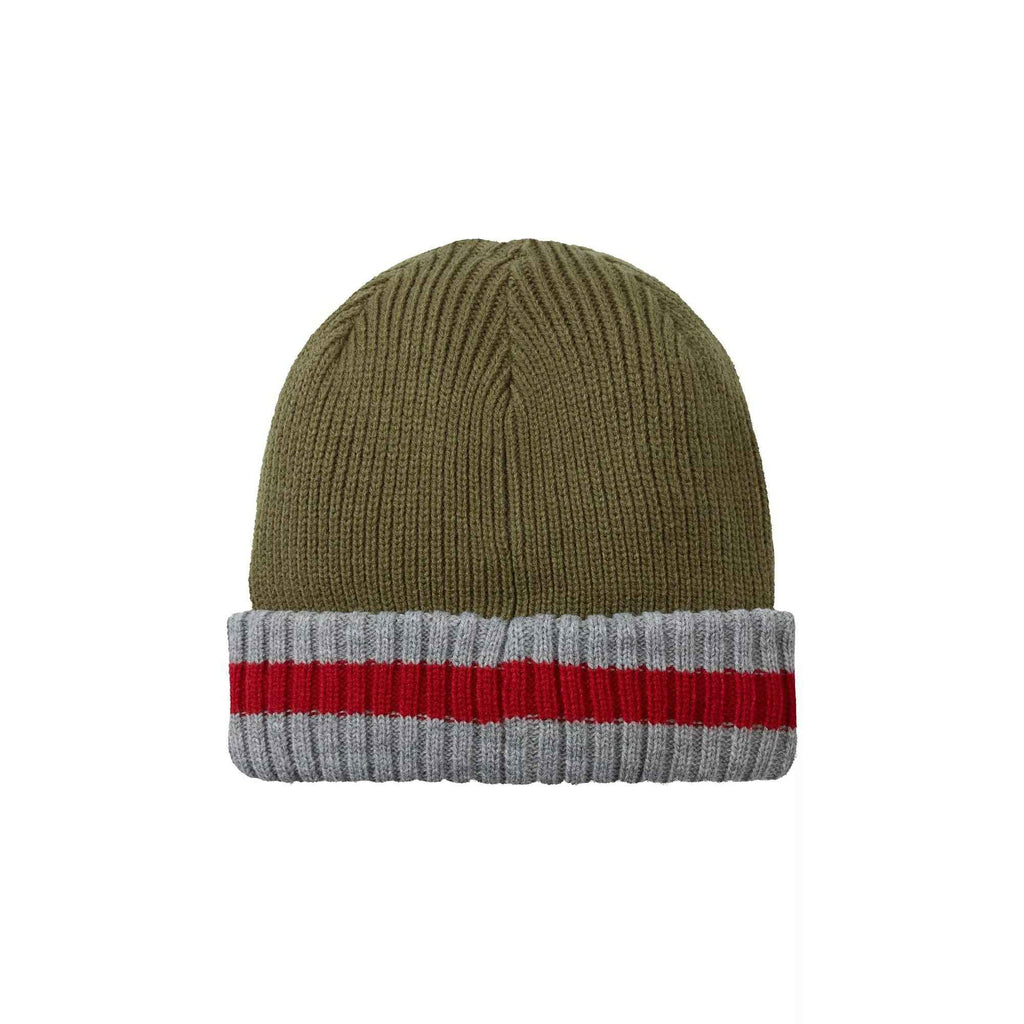 Mens & Ladies Waterproof Cold Weather Striped Roll Cuff Beanie Hat