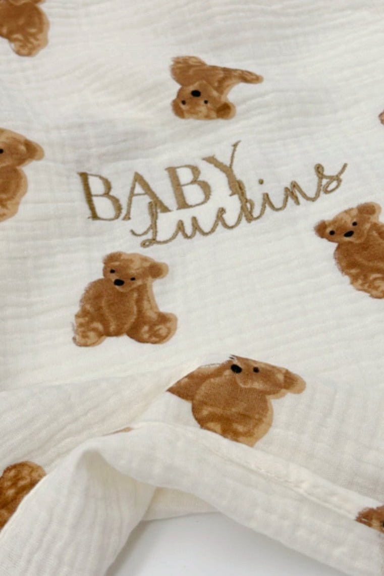 The Bear Muslin Blanket Swaddle