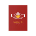 Fontaines DC - I Love You - Irish Claddagh (Red + Yellow)