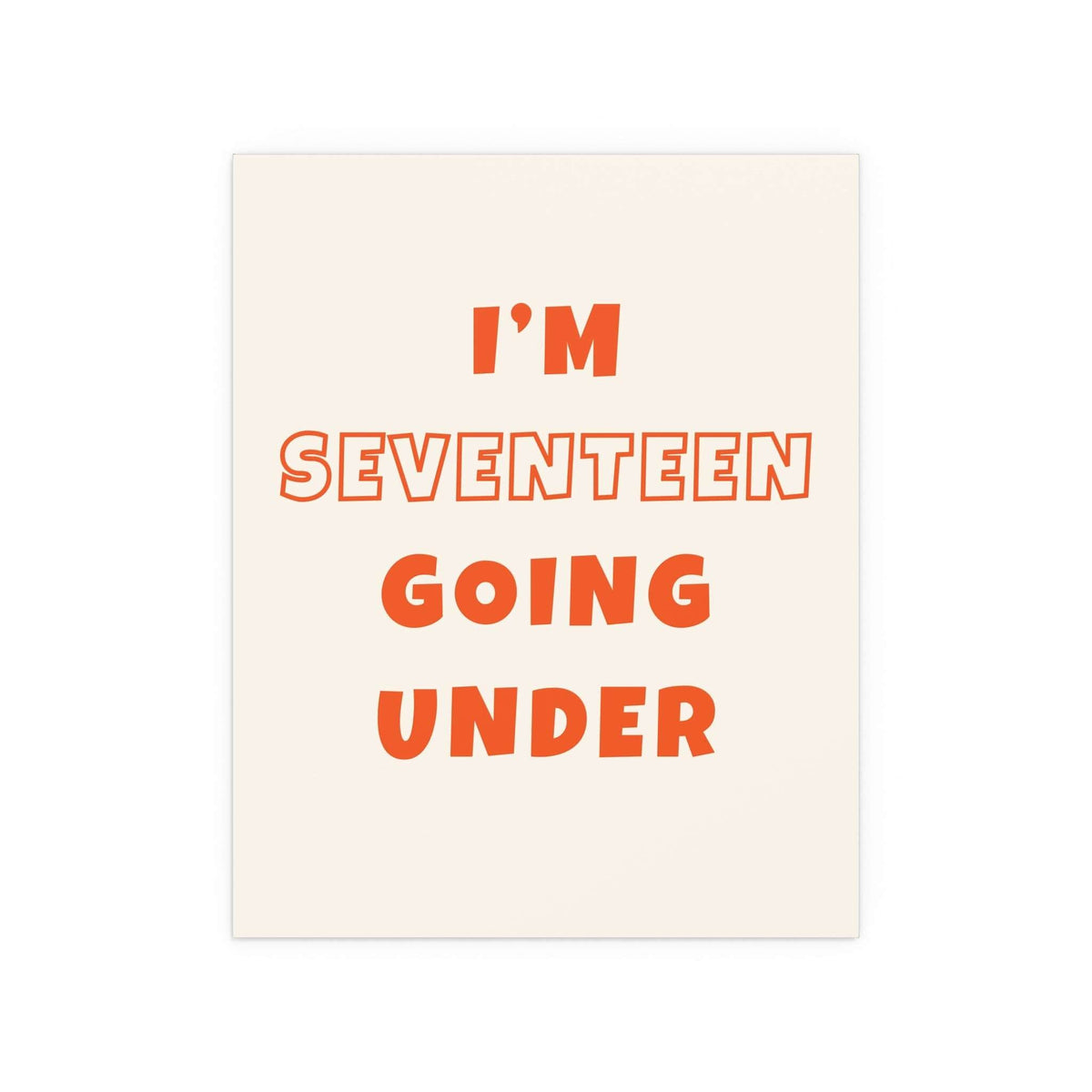 Sam Fender - Seventeen Going Under (Off-white + Orange)