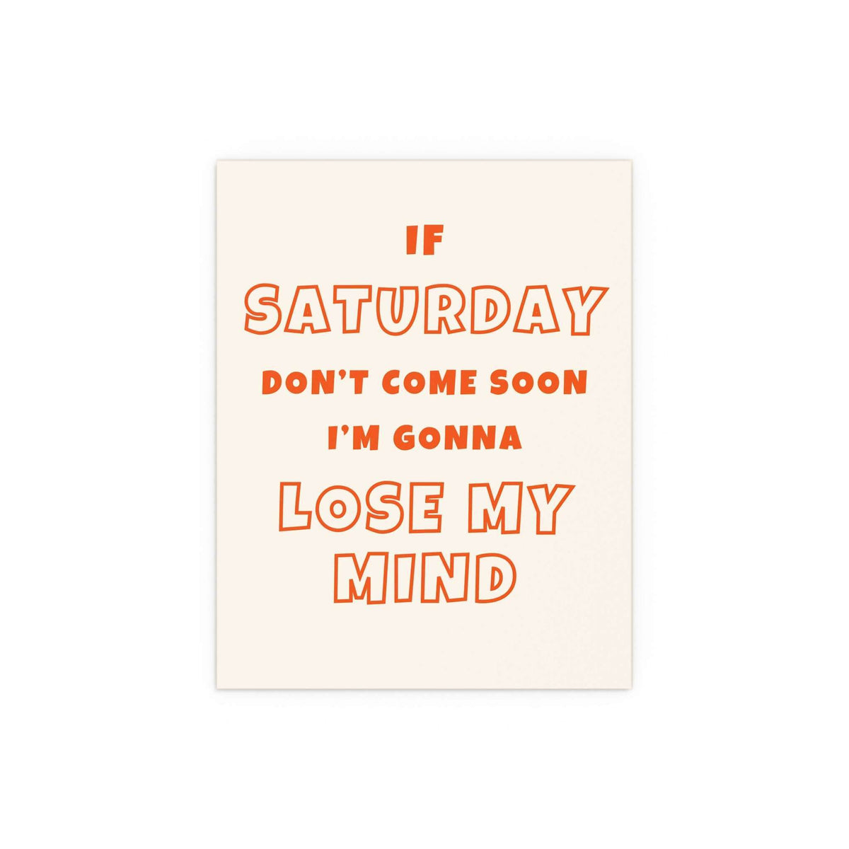 Sam Fender - Saturday (Off-white + Orange)
