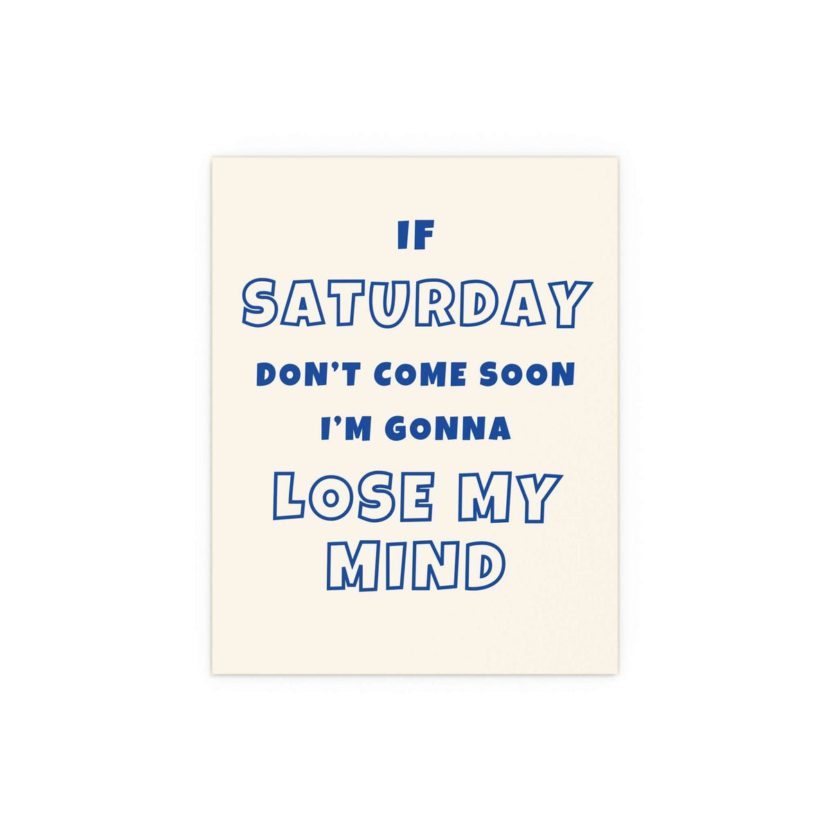 Sam Fender - Saturday (Off-white & Blue)